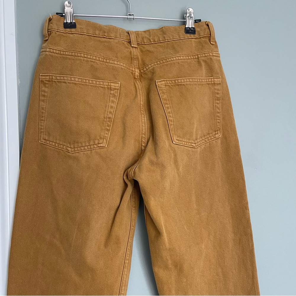 & Other Stories Straight Leg High Waist Jeans Mustard - Picture 8 of 16